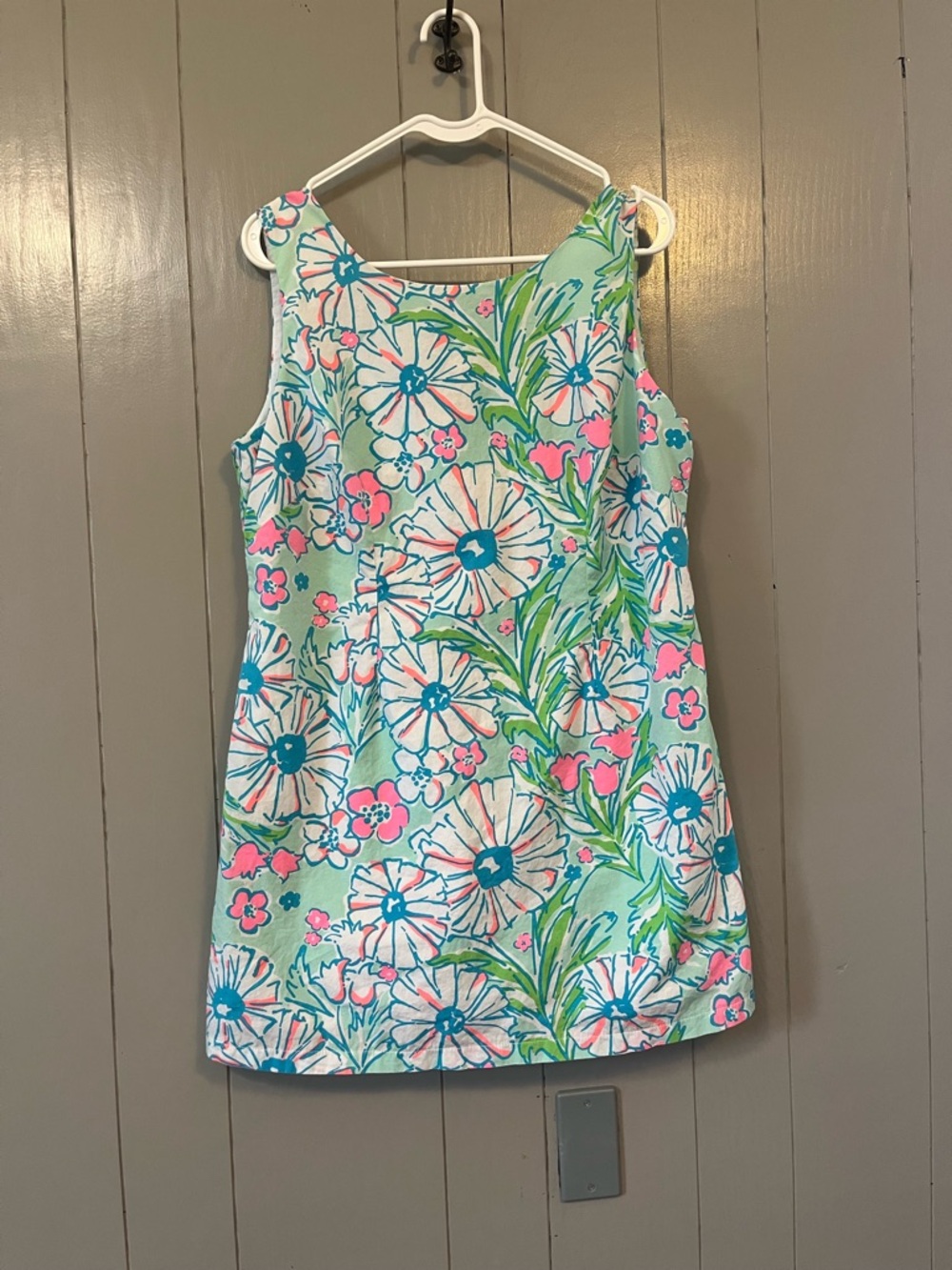 Lilly Pulitzer Delia Shift Beach Dress In Splish Splash Print Size 14 EUC
